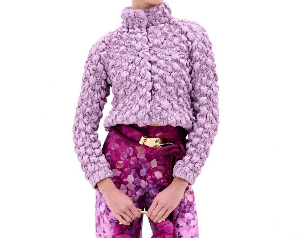 NEW SILVIA TCHERASSI zalta textured jacket in lilac